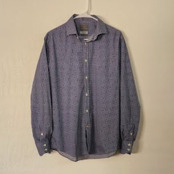 Thomas Dean Men's Long Sleeve Button-down Shirt Size Large - Picture 1 of 4